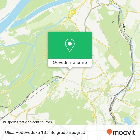 Ulica Vodovodska 135 mapa