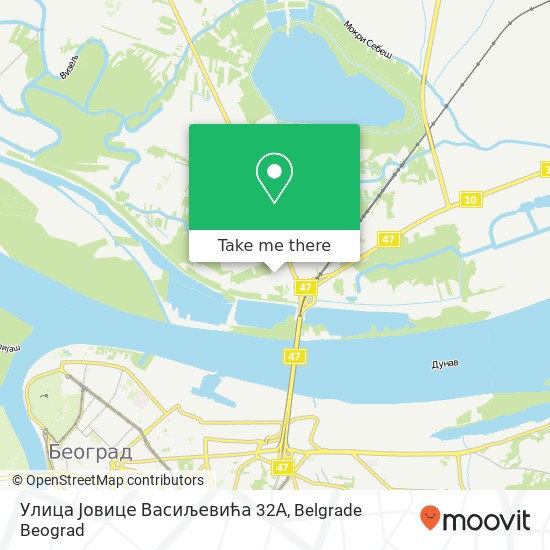 Улица Јовице Васиљевића 32А mapa