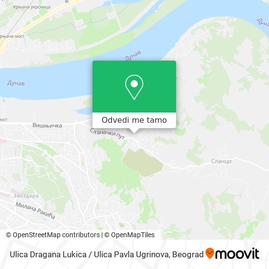 Ulica Dragana Lukica / Ulica Pavla Ugrinova mapa