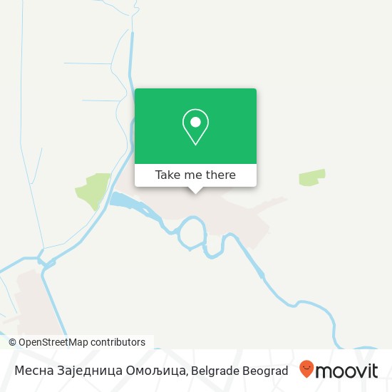 Месна Заједница Омољица mapa