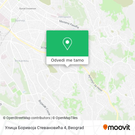 Улица Боривоја Стевановића 4 mapa