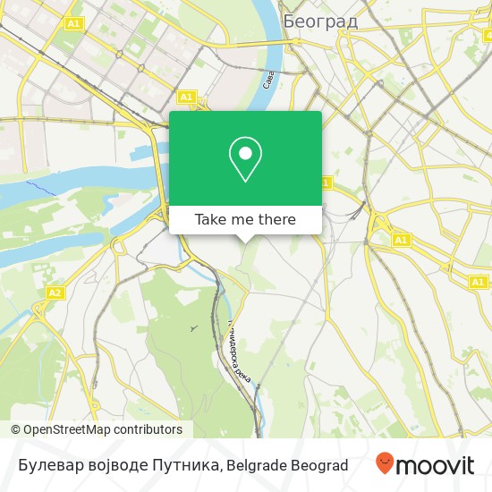 Булевар војводе Путника mapa