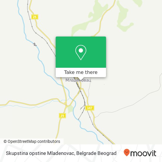 Skupstina opstine Mladenovac mapa