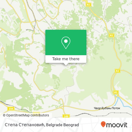 Степа Степановић mapa