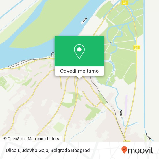 Ulica Ljudevita Gaja mapa