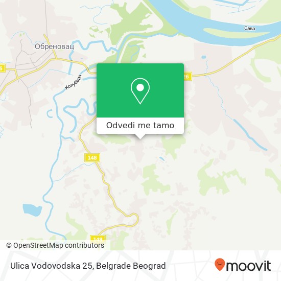 Ulica Vodovodska 25 mapa