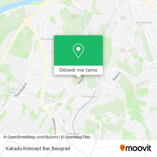 Kakadu Koncept Bar mapa