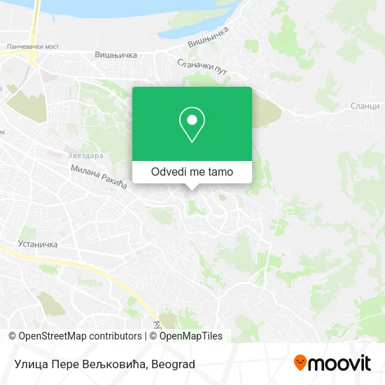Улица Пере Вељковића mapa