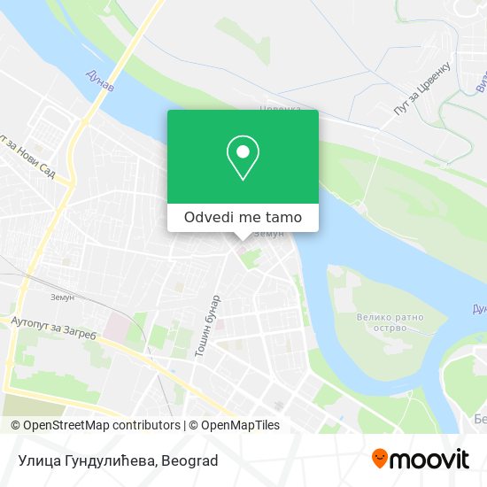 Улица Гундулићева mapa