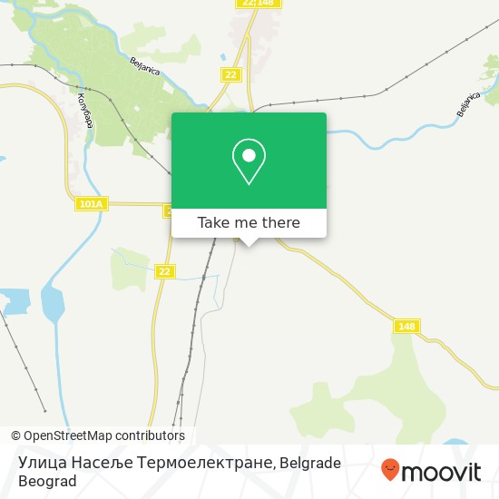 Улица Насеље Термоелектране mapa