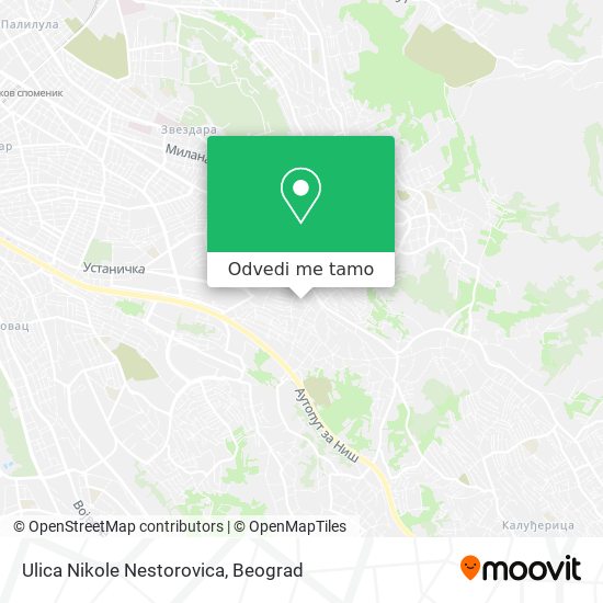 Ulica Nikole Nestorovica mapa