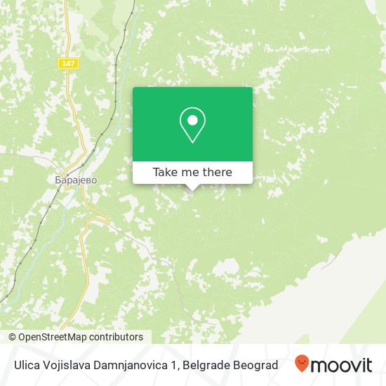 Ulica Vojislava Damnjanovica 1 mapa