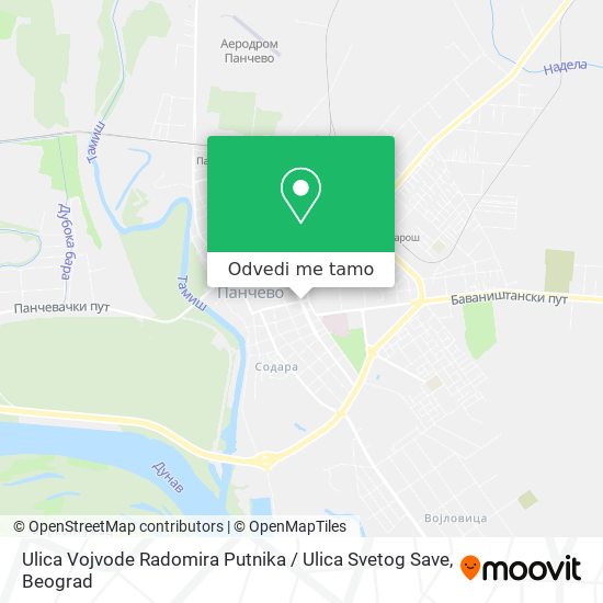 Ulica Vojvode Radomira Putnika / Ulica Svetog Save mapa