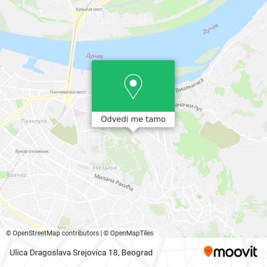 Ulica Dragoslava Srejovica 18 mapa