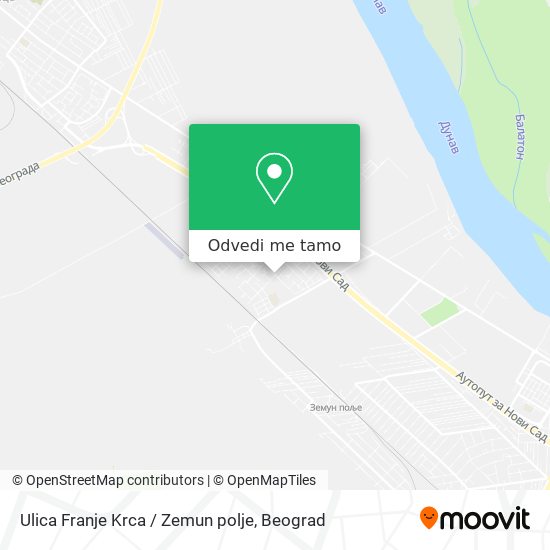 Ulica Franje Krca / Zemun polje mapa