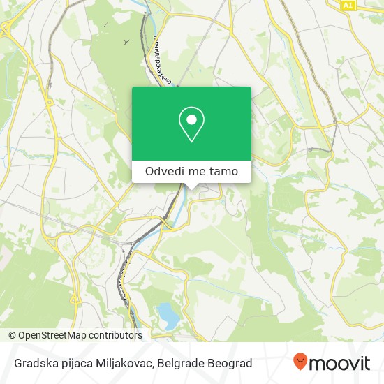 Gradska pijaca Miljakovac mapa