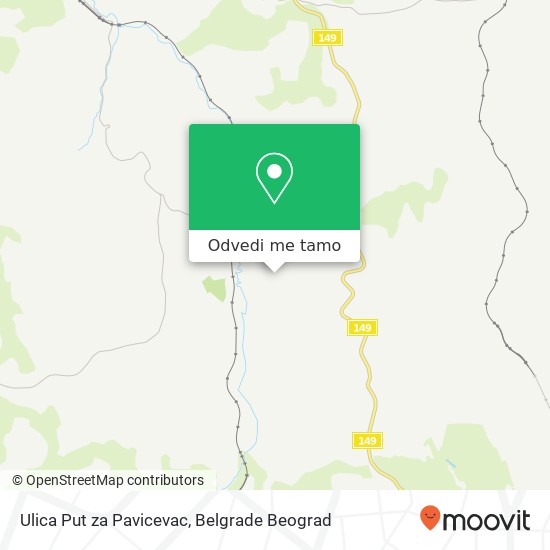 Ulica Put za Pavicevac mapa