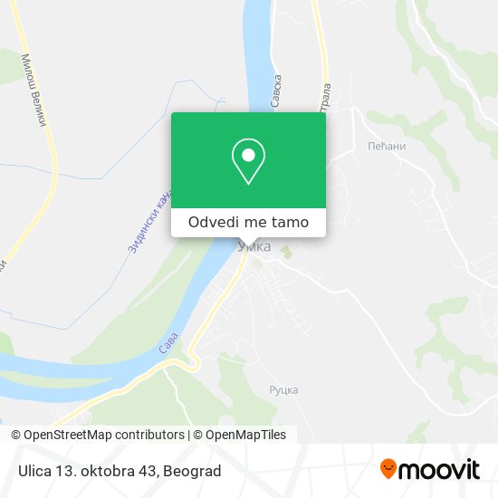 Ulica 13. oktobra 43 mapa