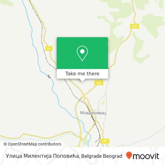 Улица Милентија Поповића mapa