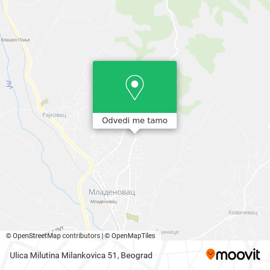 Ulica Milutina Milankovica 51 mapa