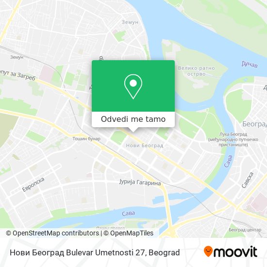 Нови Београд Bulevar Umetnosti 27 mapa