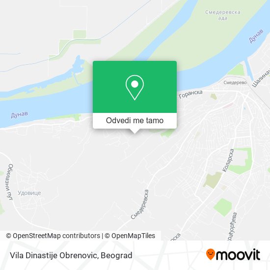 Vila Dinastije Obrenovic mapa