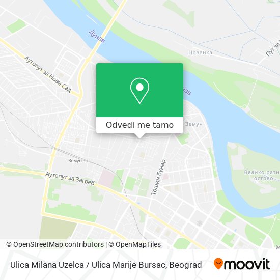 Ulica Milana Uzelca / Ulica Marije Bursac mapa