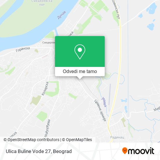 Ulica Buline Vode 27 mapa