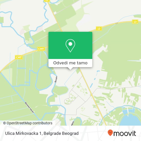 Ulica Mirkovacka 1 mapa