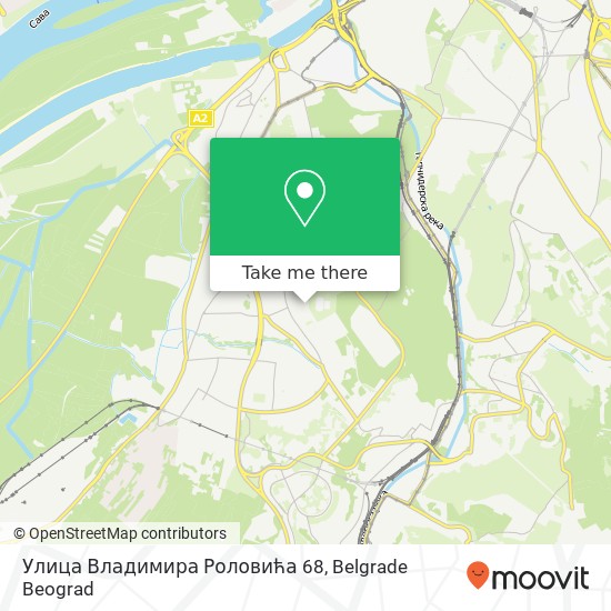 Улица Владимира Роловића 68 mapa