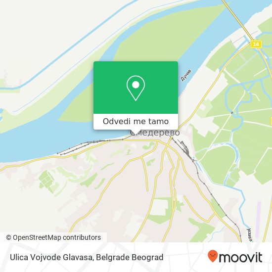 Ulica Vojvode Glavasa mapa