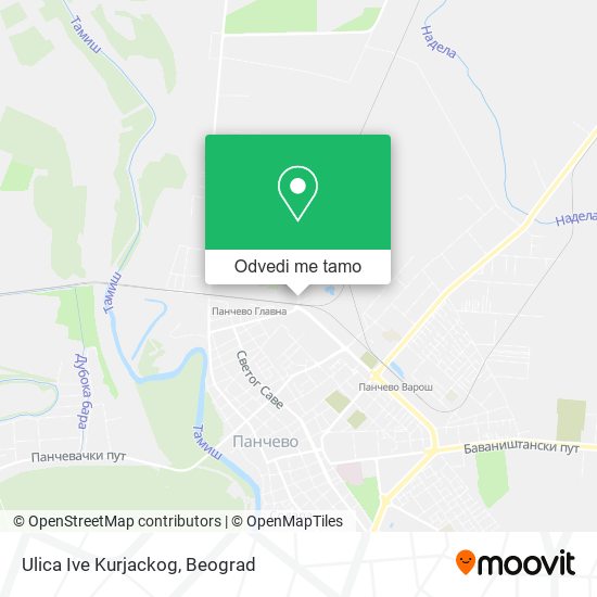 Ulica Ive Kurjackog mapa