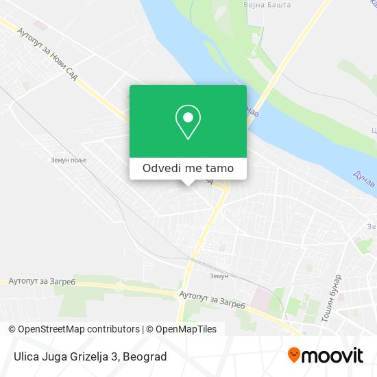 Ulica Juga Grizelja 3 mapa