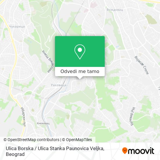 Ulica Borska / Ulica Stanka Paunovica Veljka mapa