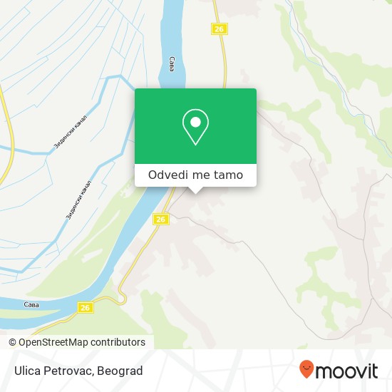 Ulica Petrovac mapa