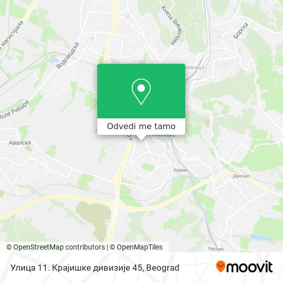 Улица 11. Крајишке дивизије 45 mapa