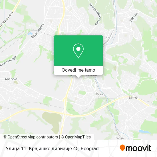 Улица 11. Крајишке дивизије 45 mapa