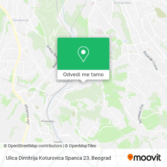 Ulica Dimitrija Koturovica Spanca 23 mapa