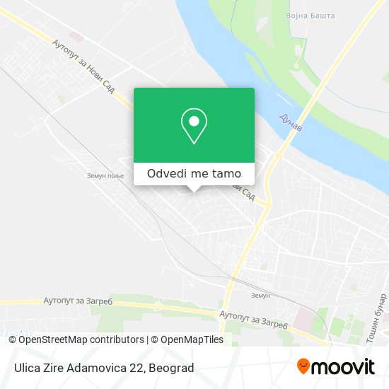 Ulica Zire Adamovica 22 mapa