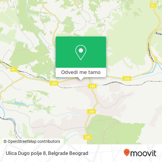 Ulica Dugo polje 8 mapa