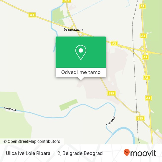 Ulica Ive Lole Ribara 112 mapa