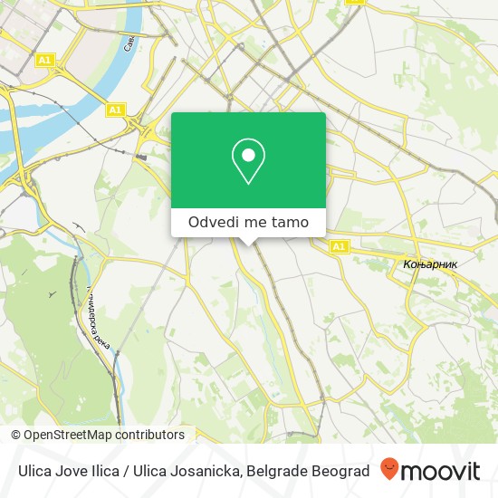 Ulica Jove Ilica / Ulica Josanicka mapa