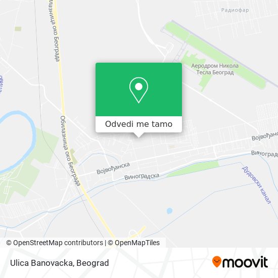 Ulica Banovacka mapa