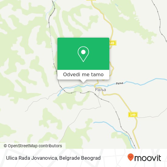 Ulica Rada Jovanovica mapa