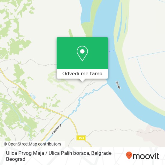 Ulica Prvog Maja / Ulica Palih boraca mapa