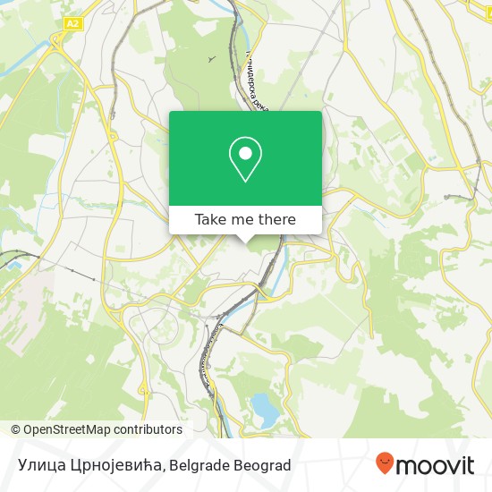 Улица Црнојевића mapa