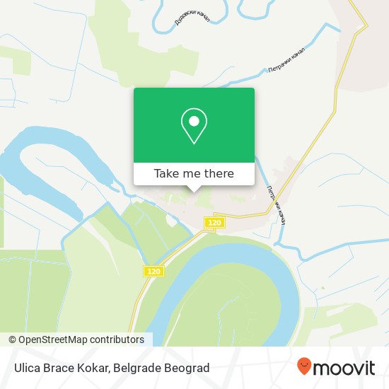 Ulica Brace Kokar mapa