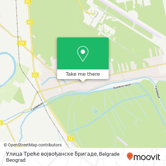 Улица Треће војвођанске бригаде mapa