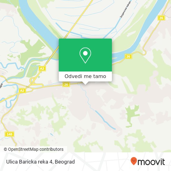 Ulica Baricka reka 4 mapa