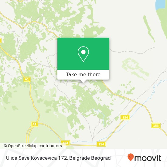 Ulica Save Kovacevica 172 mapa